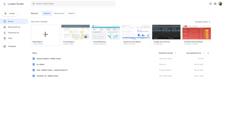 Comment utiliser Google Looker Studio ? - Impulse
